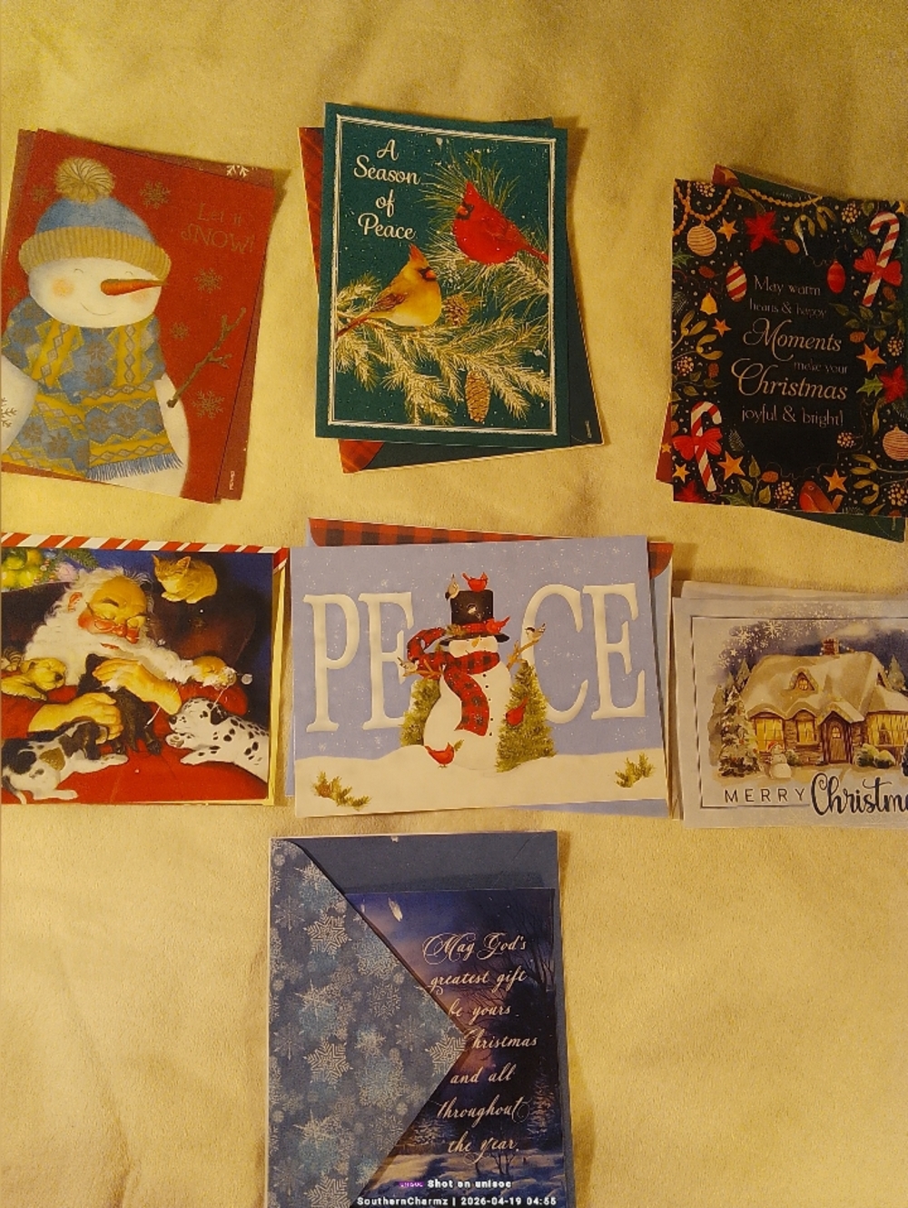 Christmas Greeting Card Bundle - Snowman & Holiday Scenes